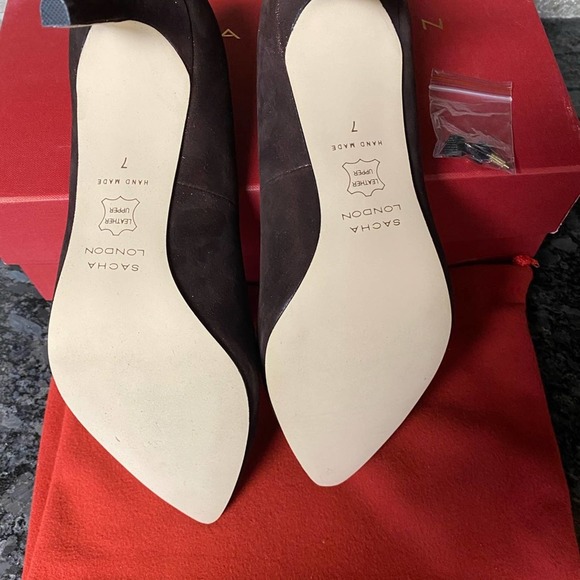 NIB Sacha London Brown Metallic Pumps Size 7 - Picture 3 of 5